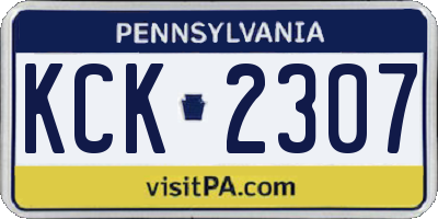 PA license plate KCK2307