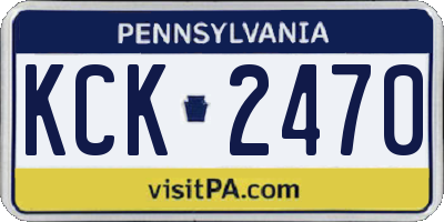 PA license plate KCK2470
