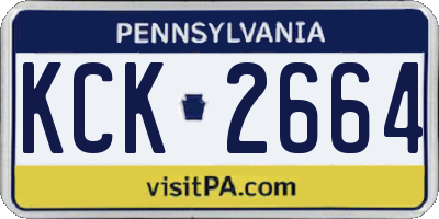 PA license plate KCK2664