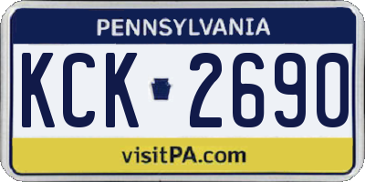 PA license plate KCK2690