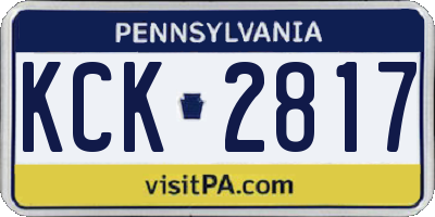 PA license plate KCK2817