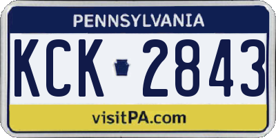 PA license plate KCK2843
