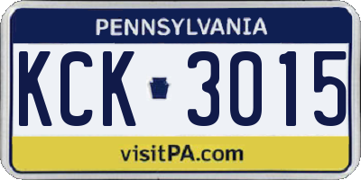 PA license plate KCK3015