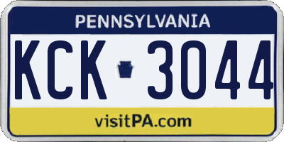 PA license plate KCK3044
