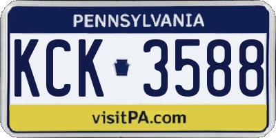 PA license plate KCK3588