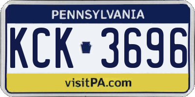 PA license plate KCK3696