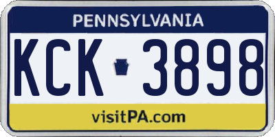 PA license plate KCK3898