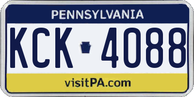 PA license plate KCK4088