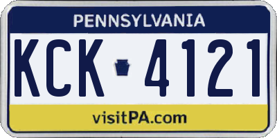 PA license plate KCK4121