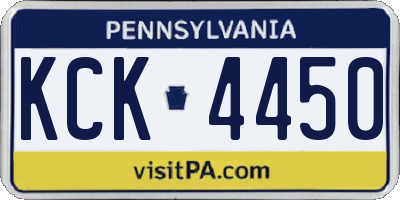 PA license plate KCK4450