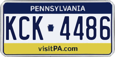 PA license plate KCK4486