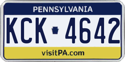PA license plate KCK4642