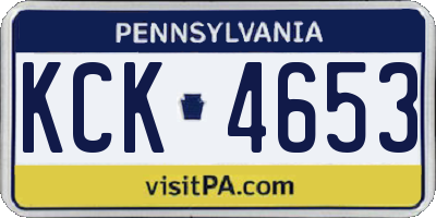 PA license plate KCK4653