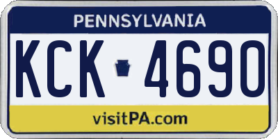 PA license plate KCK4690