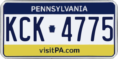 PA license plate KCK4775