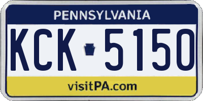 PA license plate KCK5150