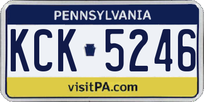 PA license plate KCK5246