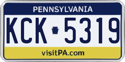 PA license plate KCK5319