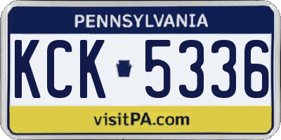 PA license plate KCK5336