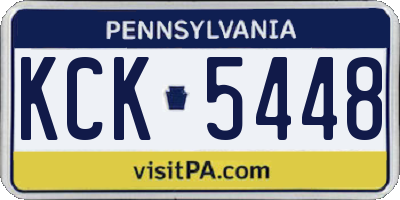 PA license plate KCK5448