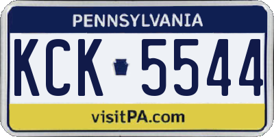 PA license plate KCK5544