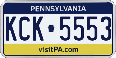 PA license plate KCK5553