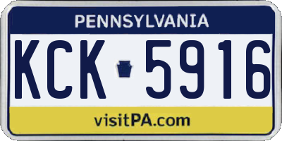 PA license plate KCK5916