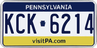 PA license plate KCK6214