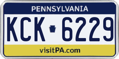 PA license plate KCK6229