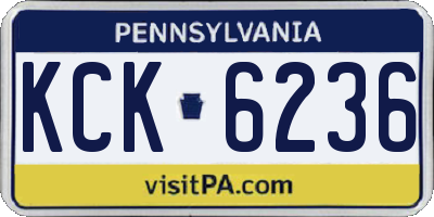 PA license plate KCK6236