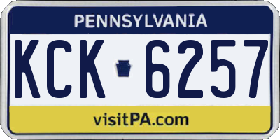 PA license plate KCK6257