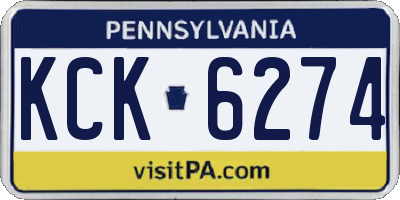 PA license plate KCK6274