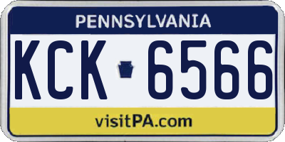 PA license plate KCK6566