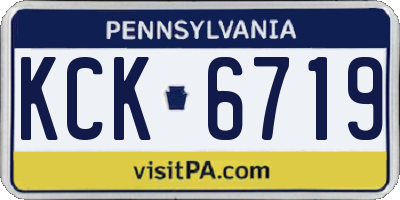 PA license plate KCK6719