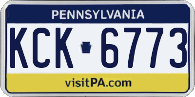 PA license plate KCK6773