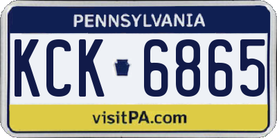 PA license plate KCK6865