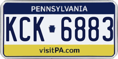 PA license plate KCK6883