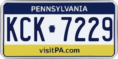 PA license plate KCK7229
