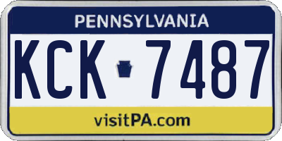 PA license plate KCK7487