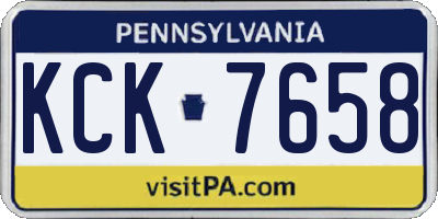 PA license plate KCK7658