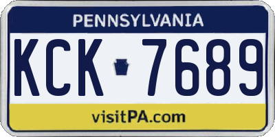 PA license plate KCK7689