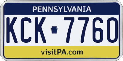 PA license plate KCK7760
