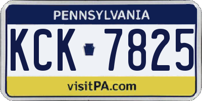 PA license plate KCK7825