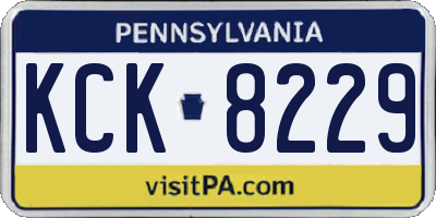 PA license plate KCK8229