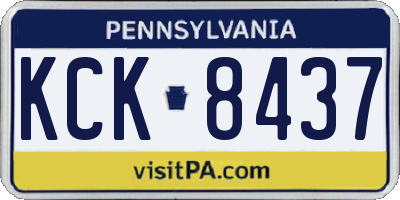 PA license plate KCK8437