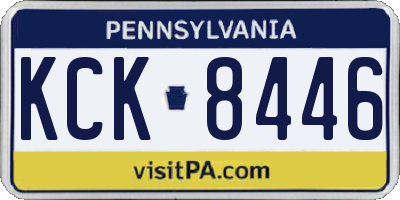 PA license plate KCK8446