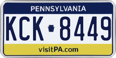 PA license plate KCK8449