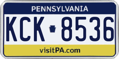 PA license plate KCK8536