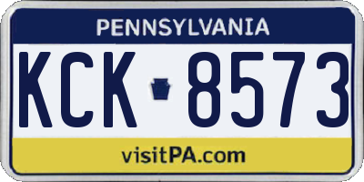PA license plate KCK8573