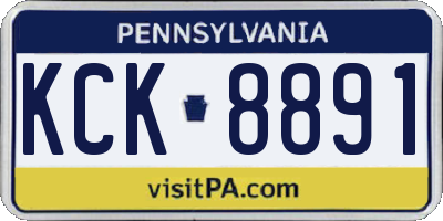 PA license plate KCK8891